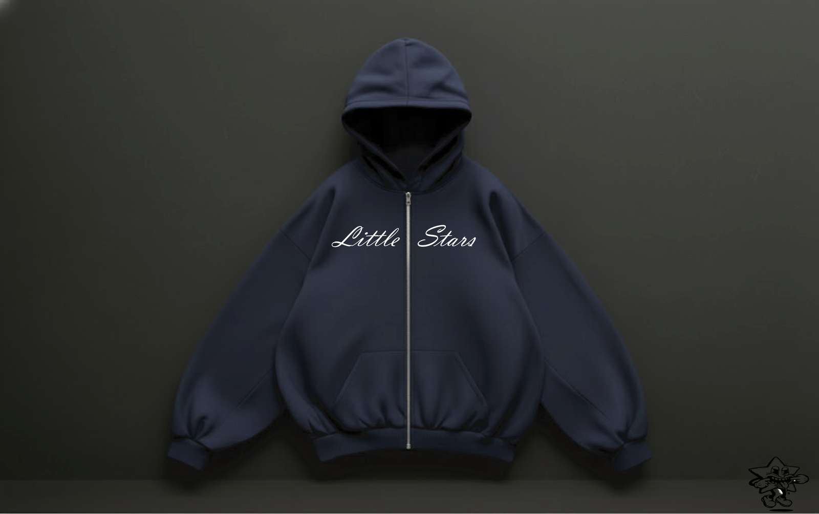 blue ls zipper all balloon slevees